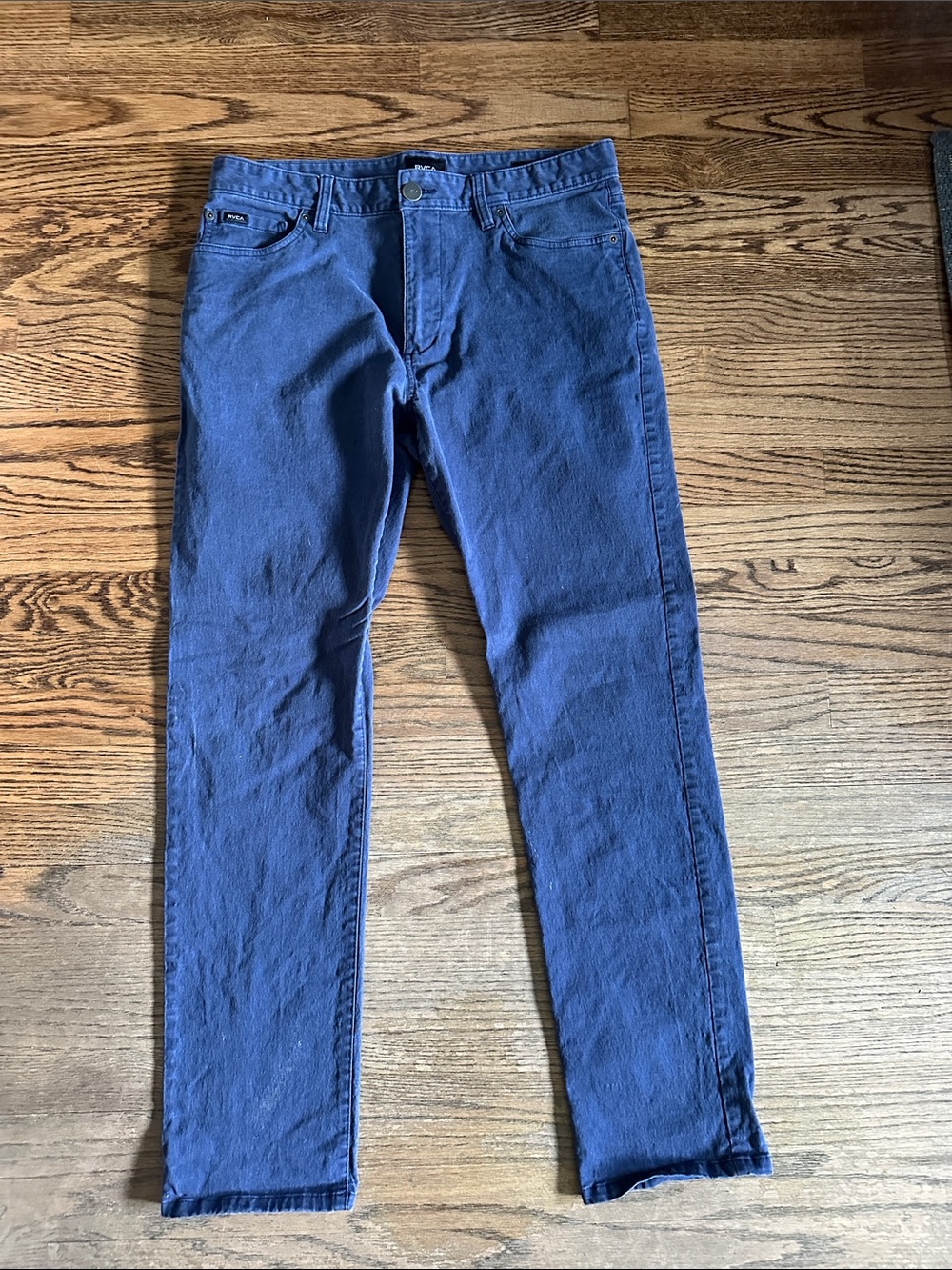 RVCA Men's Slim Straight Jeans in Deep Blue size 33